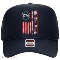 We The People 1776 Distressed USA American Flag Hat thumb 0