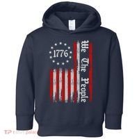 We The People 1776 Distressed USA American Flag Toddler Hoodie thumb 0