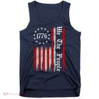 We The People 1776 Distressed USA American Flag Tank Top thumb 0