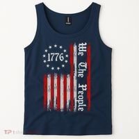 We The People 1776 Distressed USA American Flag Tank Top thumb 2