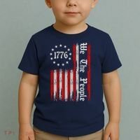 We The People 1776 Distressed USA American Flag Toddler T-Shirt thumb 2