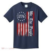 We The People 1776 Distressed USA American Flag Kids T-Shirt thumb 0