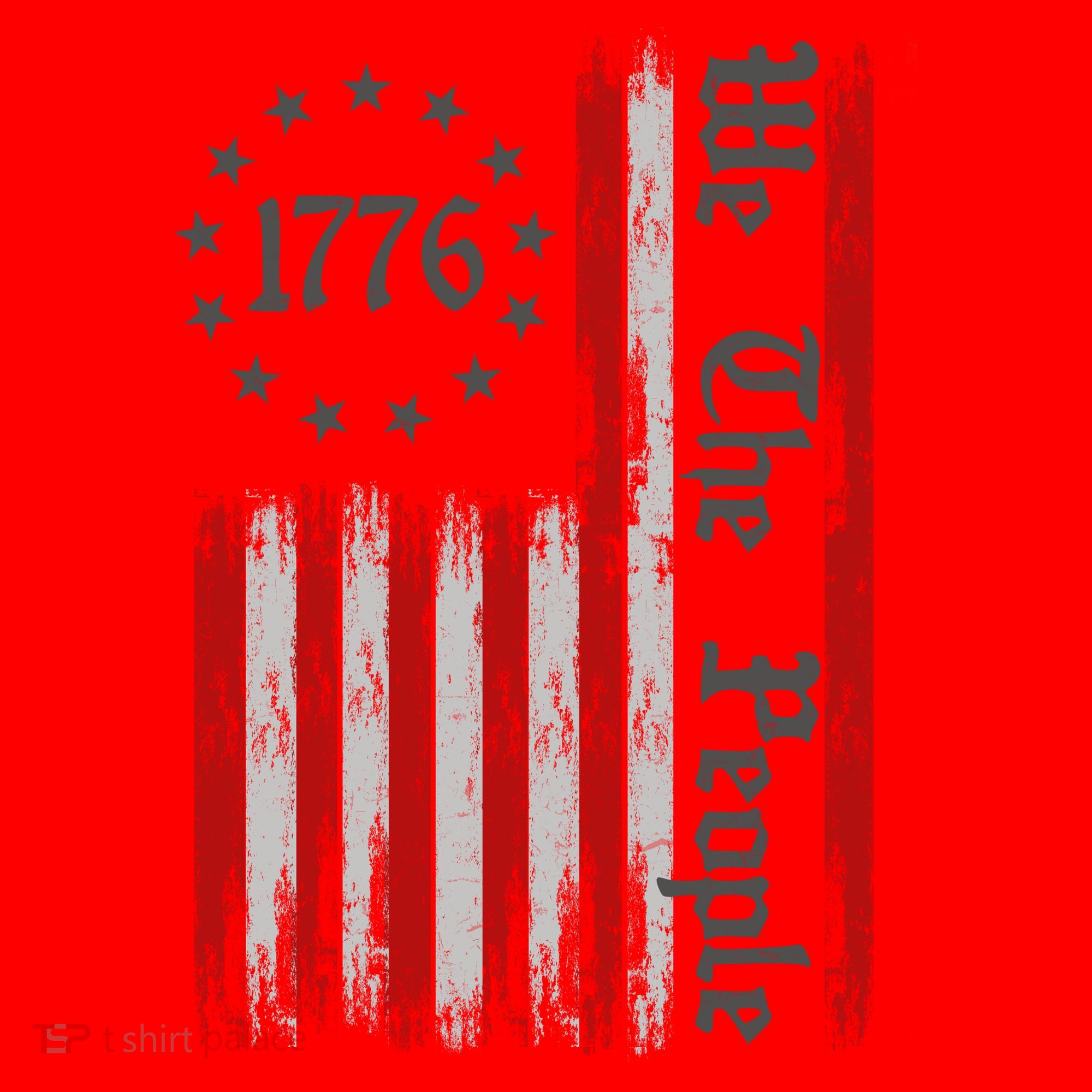 We The People 1776 Distressed USA American Flag Santa Hat