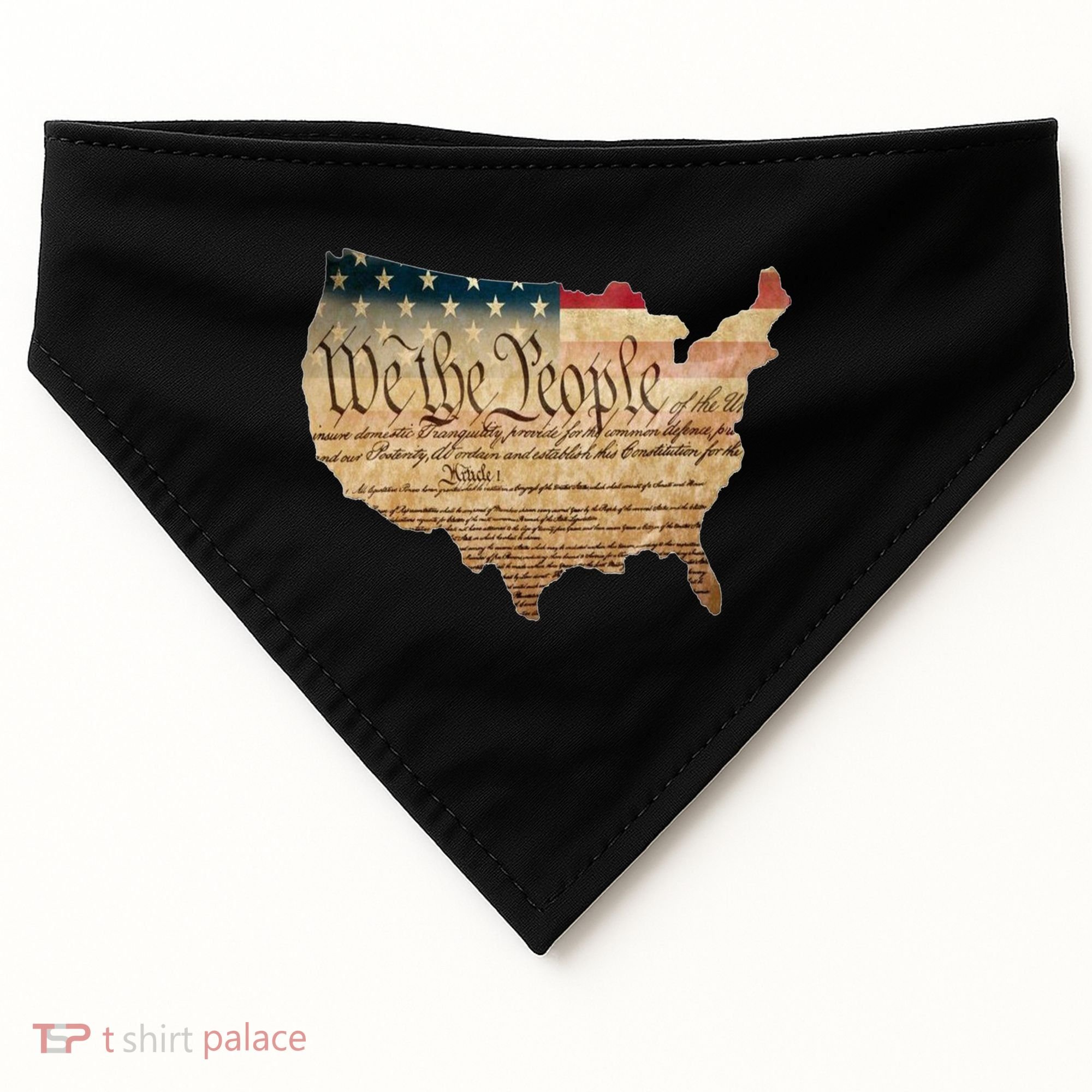 We The People Constitution Usa Flag 2nd Adt Gun Rights Gift USA-Made Doggie Bandana