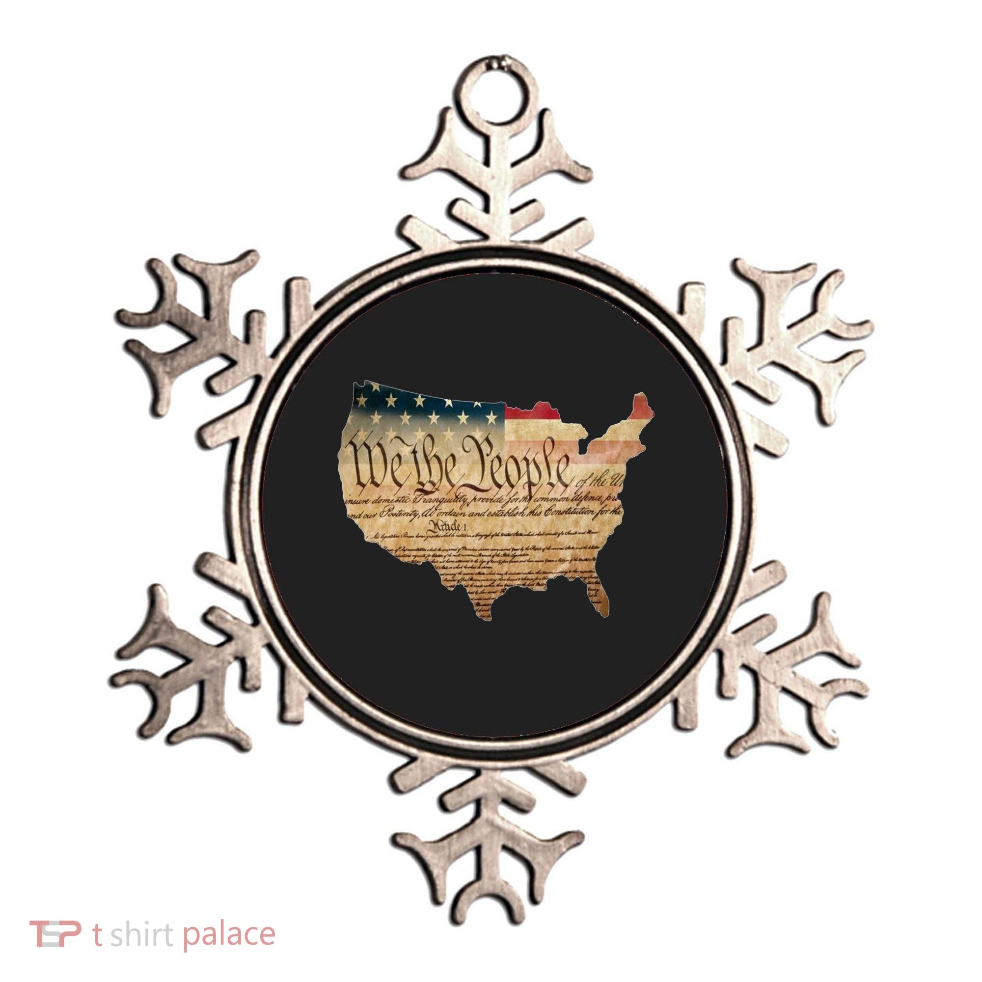 We The People Constitution Usa Flag 2nd Adt Gun Rights Gift Ornament