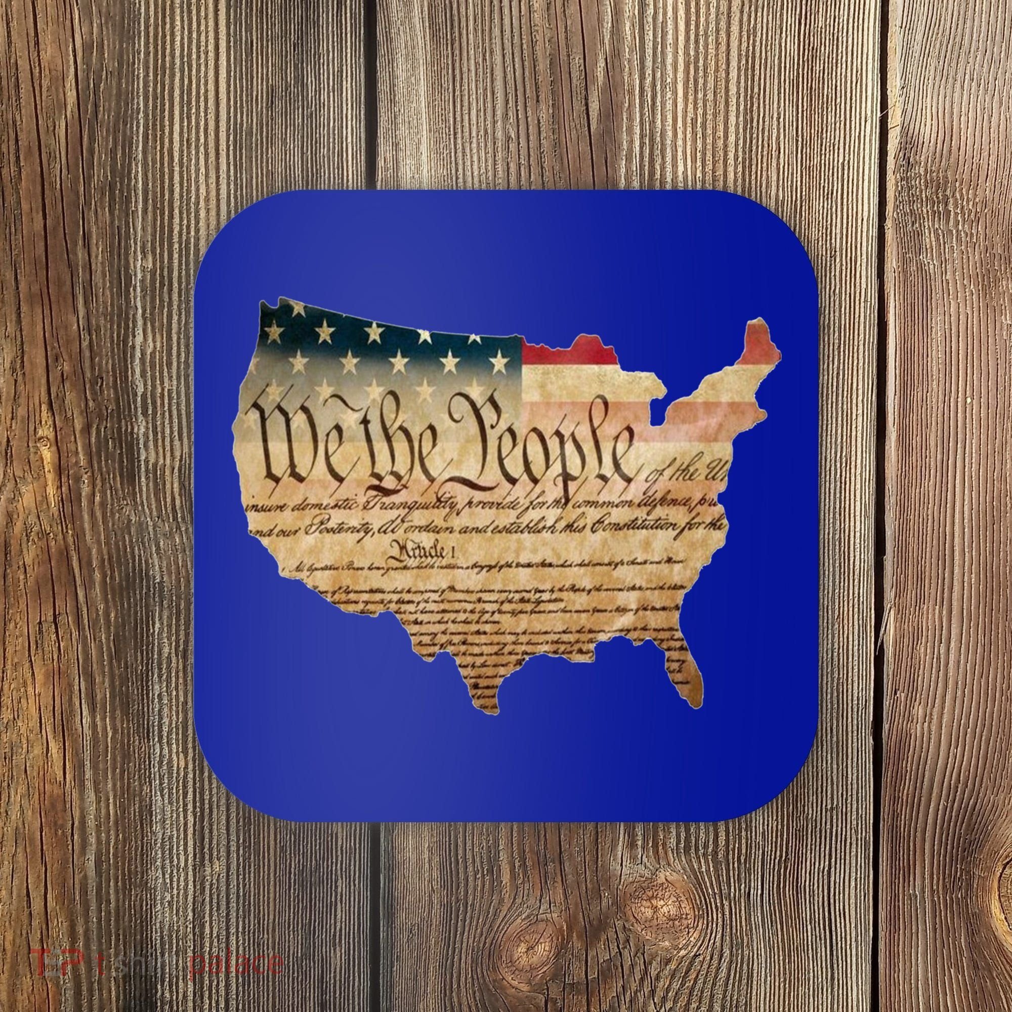 We The People Constitution Usa Flag 2nd Adt Gun Rights Gift Coaster