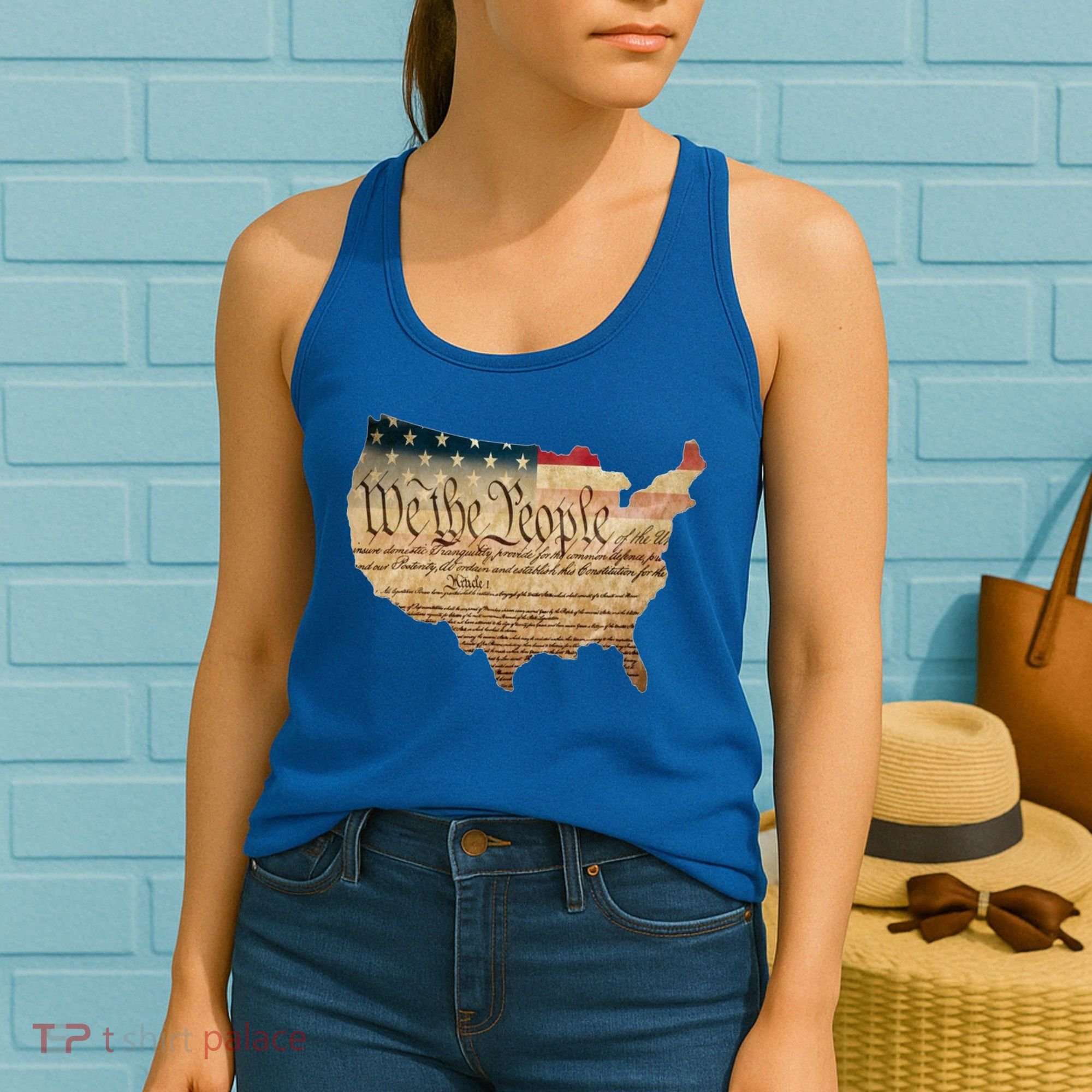 We The People Constitution Usa Flag 2nd Adt Gun Rights Gift Women's Tank Top