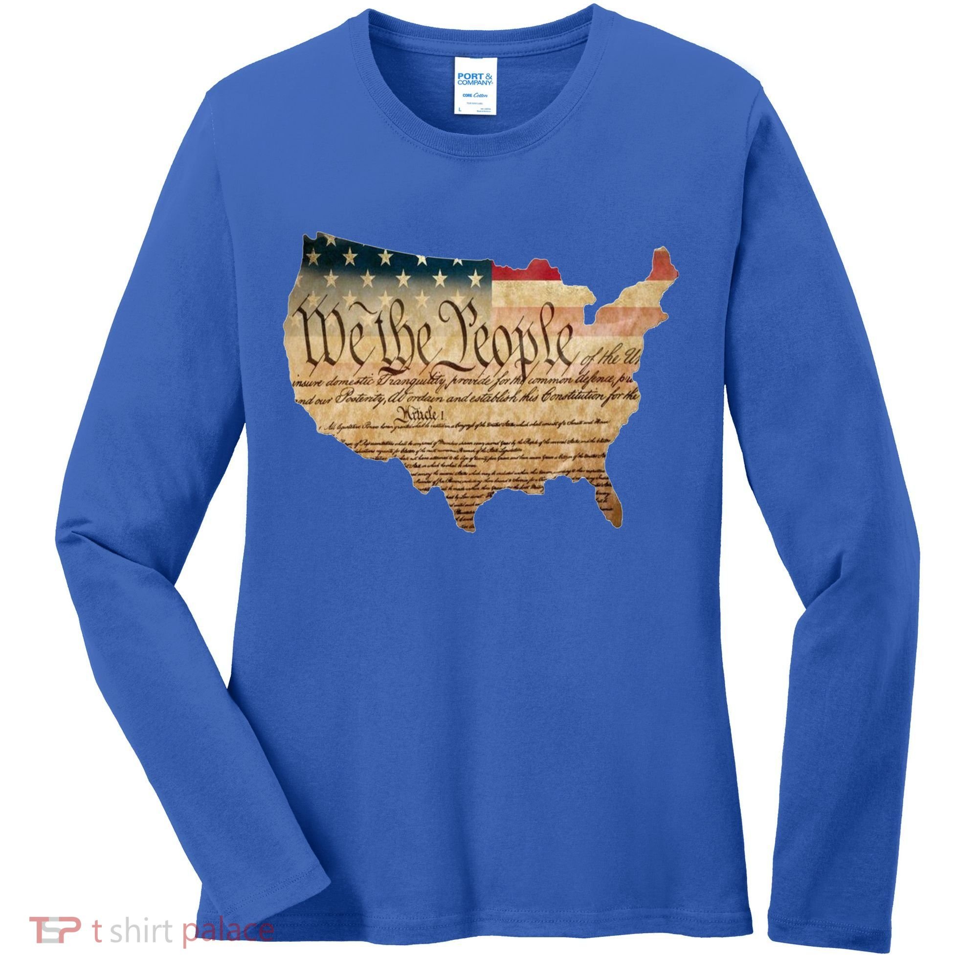 We The People Constitution Usa Flag 2nd Adt Gun Rights Gift Women's Long Sleeve Shirt