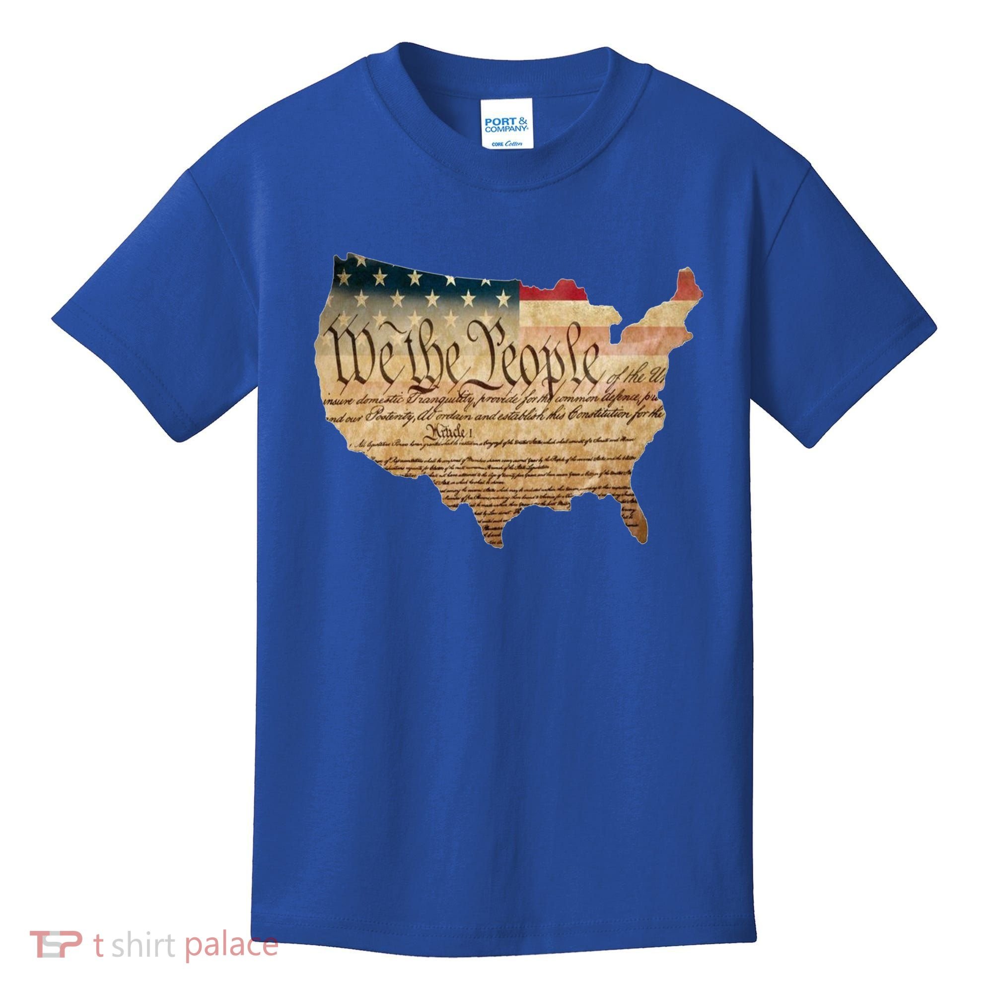We The People Constitution Usa Flag 2nd Adt Gun Rights Gift Kids T-Shirt