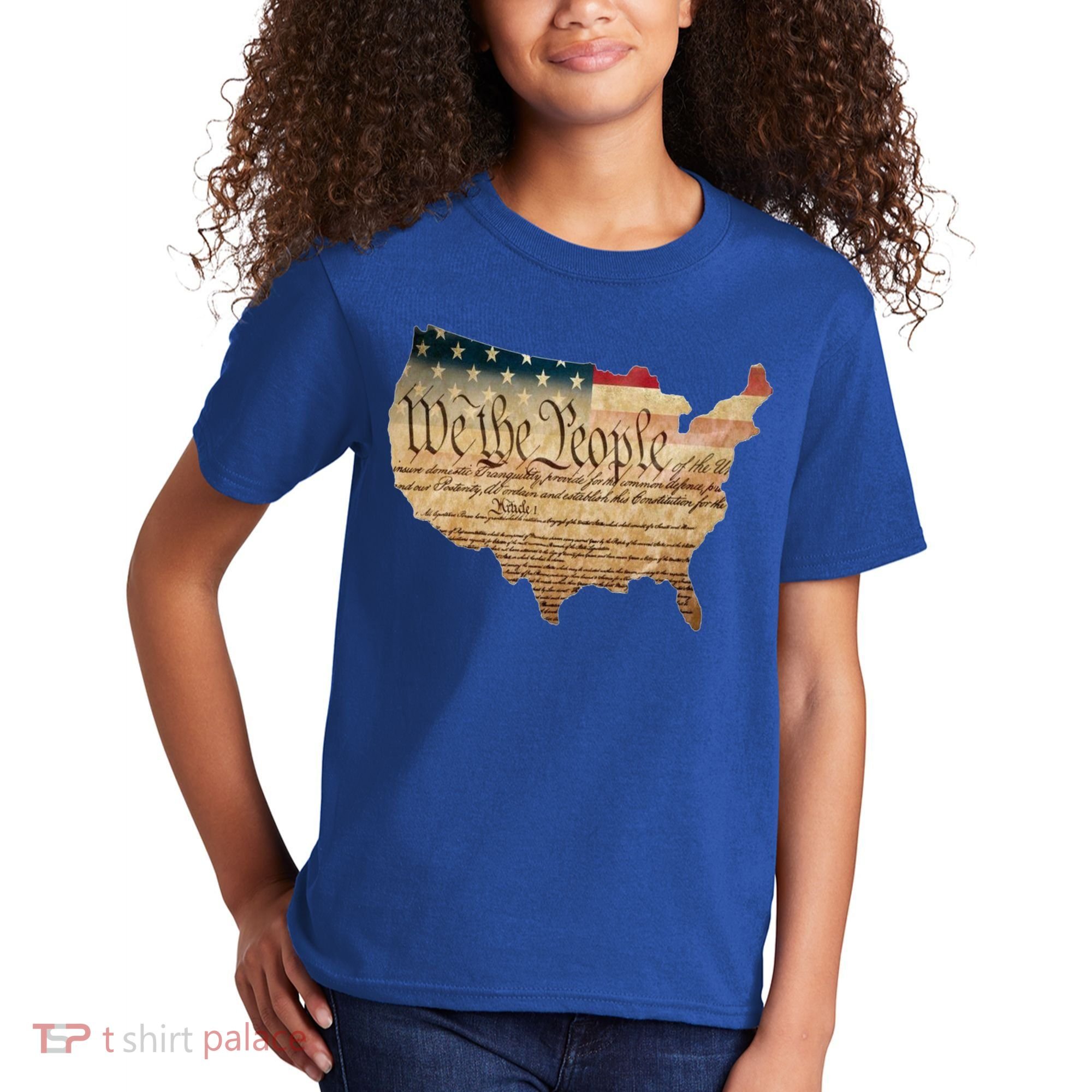 We The People Constitution Usa Flag 2nd Adt Gun Rights Gift Kids T-Shirt