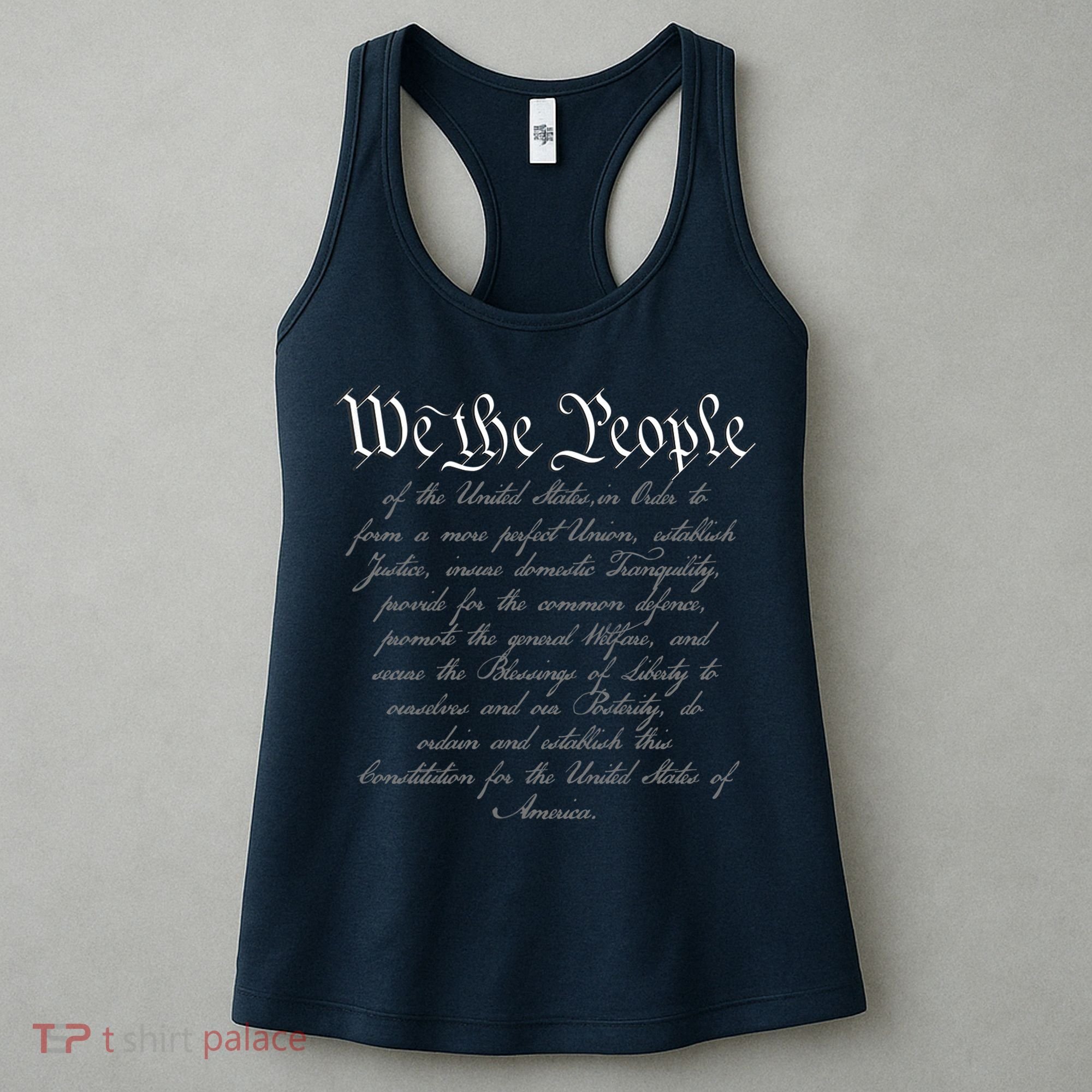 We The People US Constitution 4th Of July Patriotic Women's Tank Top