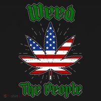 Weed The People Marijuana Usa Flag Funny Coaster thumb 2