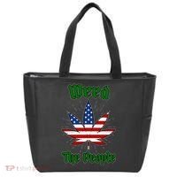 Weed The People Marijuana Usa Flag Funny Tote Bag thumb 0
