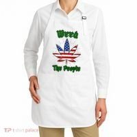 Weed The People Marijuana Usa Flag Funny Apron thumb 2