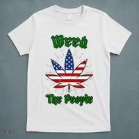 Weed The People Marijuana Usa Flag Funny T-Shirt thumb 5
