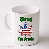Weed The People Marijuana Usa Flag Funny Coffee Mug thumb 0