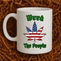 Weed The People Marijuana Usa Flag Funny Coffee Mug thumb 2