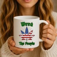 Weed The People Marijuana Usa Flag Funny Coffee Mug thumb 3