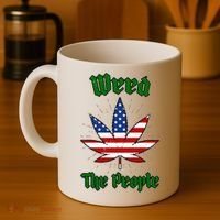 Weed The People Marijuana Usa Flag Funny Coffee Mug thumb 4