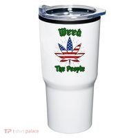 Weed The People Marijuana Usa Flag Funny Tumbler thumb 0