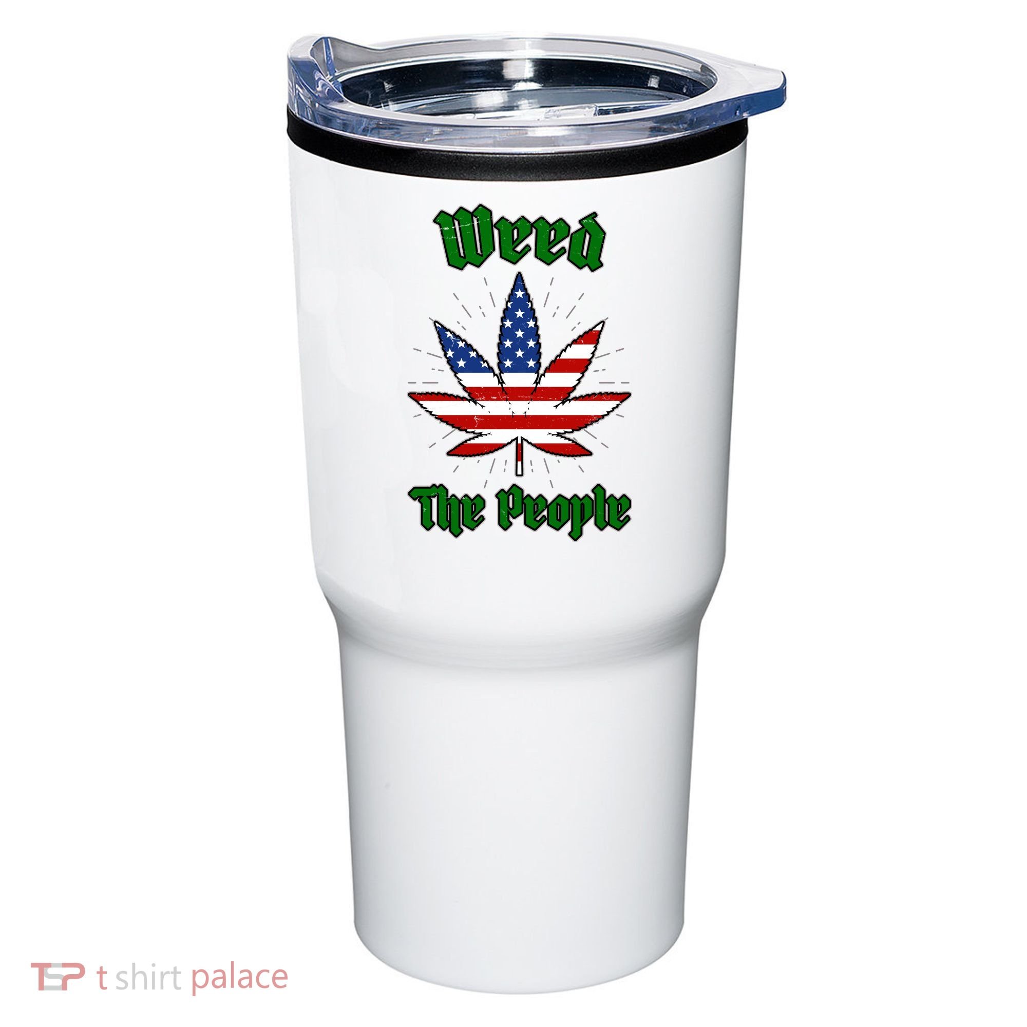Weed The People Marijuana Usa Flag Funny Tumbler