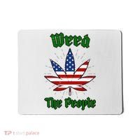 Weed The People Marijuana Usa Flag Funny Mousepad thumb 0