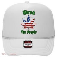 Weed The People Marijuana Usa Flag Funny Hat thumb 0