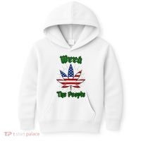 Weed The People Marijuana Usa Flag Funny Kids Hoodie thumb 0