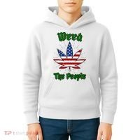 Weed The People Marijuana Usa Flag Funny Kids Hoodie thumb 4