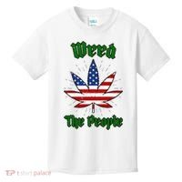 Weed The People Marijuana Usa Flag Funny Kids T-Shirt thumb 0