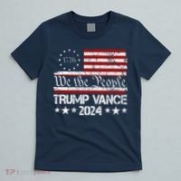 We The People Trump Vance 2024 Usa Vintage Flag T-Shirt thumb 5