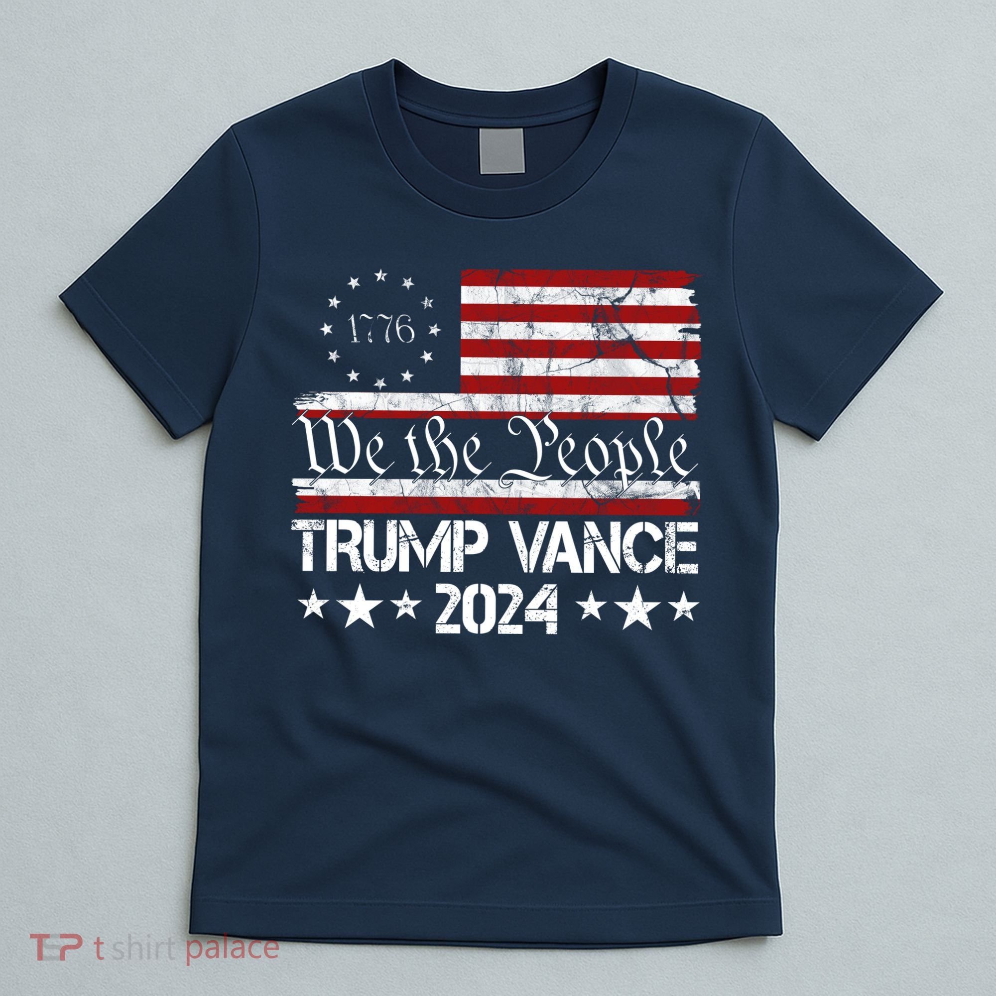 We The People Trump Vance 2024 Usa Vintage Flag T-Shirt