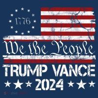 We The People Trump Vance 2024 Usa Vintage Flag T-Shirt thumb 7