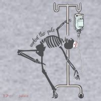 Working The Pole Funny Nurse Dancing Skeleton Halloween Cute Women's Sweatshirt thumb 2