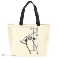 Working The Pole Funny Nurse Dancing Skeleton Halloween Cute Tote Bag thumb 0