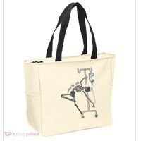 Working The Pole Funny Nurse Dancing Skeleton Halloween Cute Tote Bag thumb 2