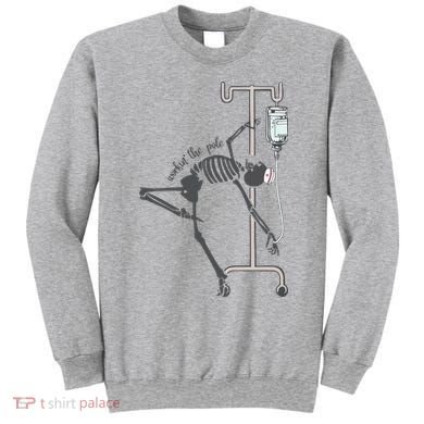 Working The Pole Funny Nurse Dancing Skeleton Halloween Cute Sweatshirt