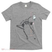 Working The Pole Funny Nurse Dancing Skeleton Halloween Cute T-Shirt thumb 0