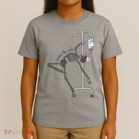 Working The Pole Funny Nurse Dancing Skeleton Halloween Cute T-Shirt thumb 4