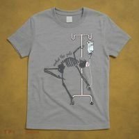 Working The Pole Funny Nurse Dancing Skeleton Halloween Cute T-Shirt thumb 5