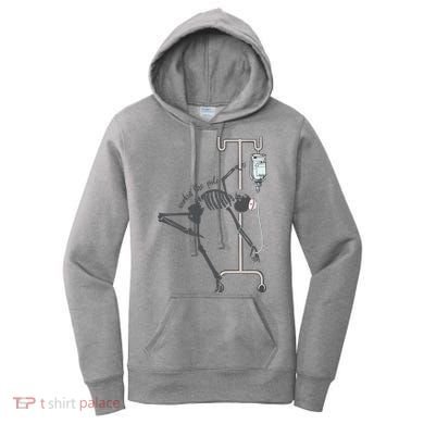 Working The Pole Funny Nurse Dancing Skeleton Halloween Cute Women's Hoodie