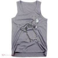 Working The Pole Funny Nurse Dancing Skeleton Halloween Cute Tank Top thumb 0