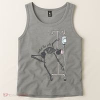 Working The Pole Funny Nurse Dancing Skeleton Halloween Cute Tank Top thumb 2