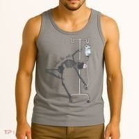 Working The Pole Funny Nurse Dancing Skeleton Halloween Cute Tank Top thumb 3