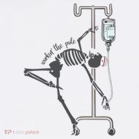 Working The Pole Funny Nurse Dancing Skeleton Halloween Cute Mousepad thumb 1