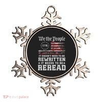 We The People Constitution Needs To Reread Usa Flag July 4th Ornament thumb 0