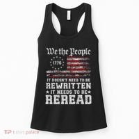 We The People Constitution Needs To Reread Usa Flag July 4th Women's Tank Top thumb 0