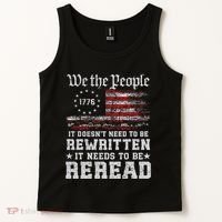 We The People Constitution Needs To Reread Usa Flag July 4th Tank Top thumb 2