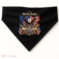 We The People Patriotic 250th Anniversary Eagle 1776-2026 USA-Made Doggie Bandana thumb 0