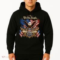 We The People Patriotic 250th Anniversary Eagle 1776-2026 Hoodie thumb 2